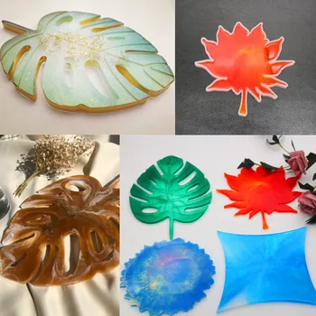 Maple Leaf Coaster Silikone Forme Geometri Crystal Epoxy Harpiks form Til DIY Tabel Dekoration i Smykker at Gøre Håndlavet Kunsthåndværk
