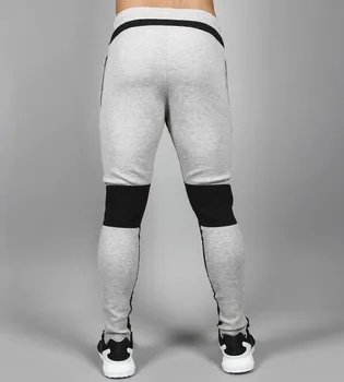 Mænd Joggere Mærke Mandlige Bukser, Casual Bukser, Sweatpants Jogger Mørk grå Casual Elastisk bomuld FITNESSCENTRE Fitness-Træning bukser