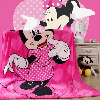 Disney Tegnefilm Pink Mickey Mouse, Minnie, Bløde Flonel Tæppe Smide for Piger Børn på Sovesofa Sofaen Børn Gave 150X200CM