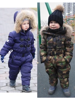 -30 graders vinter tøj, børn piger jakker Camouflage Jakker Børn Piger flyverdragt tykkere børns jakke til drenge overtøj