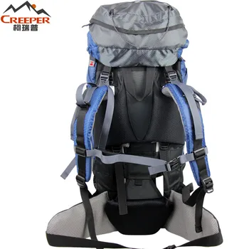 CREEPER Udendørs professionel vandtæt rygsæk ramme klatring camping vandring rygsæk bjergigning taske 60L karabinhage til 1,78 KG