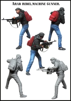 1/35 arabiske oprør maskine sommeren soldat toy Resin Model Miniature Kit unassembly Umalet