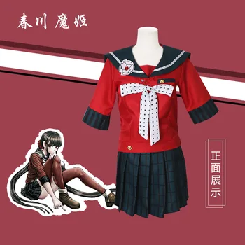 Anime Danganronpa Cosplay Harukawa Maki Cosplay Kostumer Paryk Skole Piger Uniform Dangan Ronpa Halloween Kostume Til Kvinder