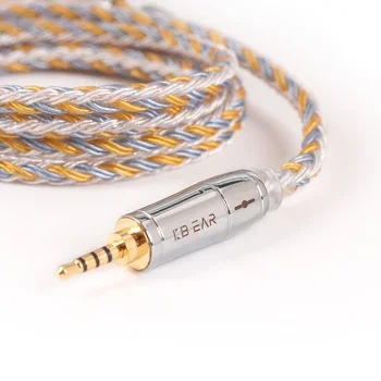 2019 KBEAR 16 kerne Sølv forgyldt kabel 2.5/3.5/4.4 mm Kabel Til Hovedtelefon Kabel Til ZS10 Pro ZSN PRO ZST CCA C12 BA5 V90