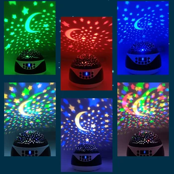 Musik Projektion Lampe Baby Nat Lys med Timer Roterende Stjerner, Nat Lys Projektor til Børn Sover Hjælper Gave LB88