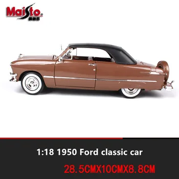 Maisto 1:18 1950 Ford blød top sportsvogn Legering trykstøbning Retro Bil Model Classic Car Model Bil Dekoration Samling gave