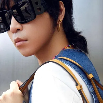 Nye ankomst 2020 futuristisk solbriller kvinder mænd uv400 stor rektangel kørsel briller vintage overdimensionerede oculos de sol feminino