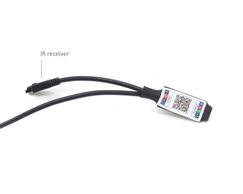 IR-24 Nøgler Trådløse Fjernbetjening Bluetooth RGB Lyd-Controller, USB-DC 5V 6A RGB LED Strip Light Mini Musik-Android-IOS App