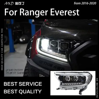 AKD Bil Styling til Ford Everest Forlygter 2016-2020 Ranger LED Forlygte Indsats Hoved Lampe DRL LED Stråle Auto Tilbehør