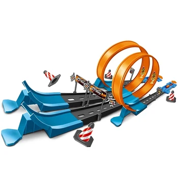 Tog Racing Track Elektriske Kredsløb Bil Musikalske Trafik Toy Interaktive Børns byggesten Spil DIY-Toy Børn