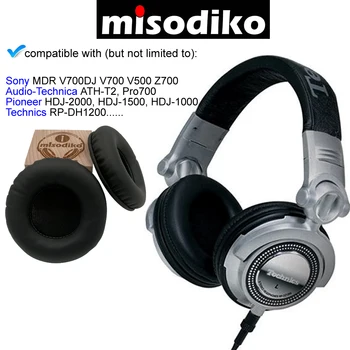 Misodiko Udskiftning 90mm Hovedtelefoner Øre Puder Puder for TEKNIK-RP-DH1200 DJ/ SONY MDR-V700, Z700
