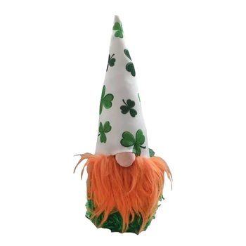 Drenge Og Piger St. Patrick ' s Day Kløver Gnome Dukke Bløde Dukke Irske Festiva Dag forårsfest Hjem Dekorere