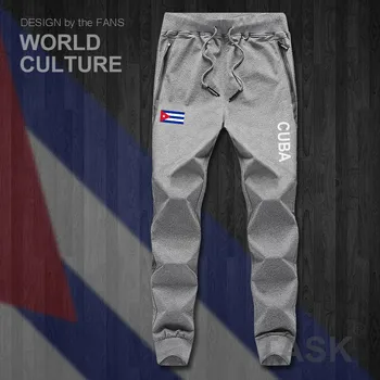 Cuba Cubansk CU CUB herre pants joggere buksedragt sweatpants styr sved trænings-og fleece taktiske afslappet nation land leggin NY