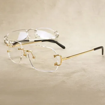 Computer-Briller Ramme Polygon Klare Briller til Mænd Carter Eyeglasse Luksus Gennemsigtige Briller Ramme for Læsning Dekoration