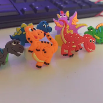 10stk Dino Fødselsdag Dinosaur Stil Gummi-Ringe, Dino Tema Part Gaver Toy Favoriserer fødselsdagsfest Tropisk Jungle Party Supplies