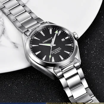 Corgeut 41mm mænd ur miyota 8215 Automatisk dato i kalenderen Mekanisk Safir Glas armbåndsur mænd luksus top mærke