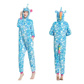 Sæt kigurumi Børn Pyjamas Sæt Panda Unicorn Pijamas Piger, Drenge Tøj, Mænd, Kvinder, Dyr, Nattøj Vinter Hætteklædte Flannel Homewear