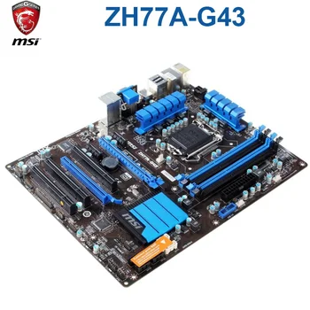 MSI ZH77A-G43 oprindelige bundkort DDR3 LGA 1155 for I3 I5-I7 CPU 32GB USB3.0 SATA3 H77 Bundkort DDR3 1155