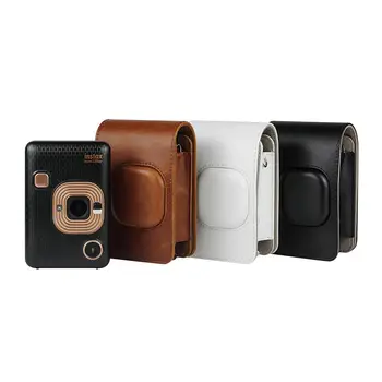 Retro Stil PU Læder Rejse etui Til Fujifilm Instax Mini Liplay Hybrid Instant Kamera Taske Med skulderrem