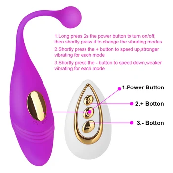 OLO 10 Hastigheder Wireless Remote Bærbar Vaginal Kugle Vibrerende Æg Sex Legetøj til Kvinder, Kvindelige Masturbator