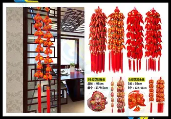 Kinesisk nytår forsyninger Kinesisk knude peber fyrværkeri string Fu pose fisk vedhæng smykker Foråret Festival party dekoration
