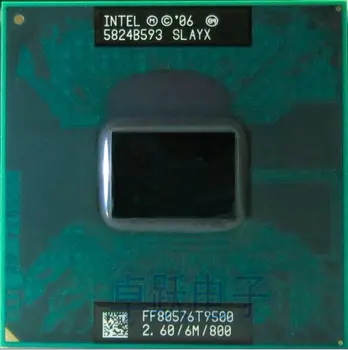 Gratis Forsendelse intel CPU, værdiboks til bærbar Core 2 Duo T9500 CPU 6M Cache/2,6 GHz/800/Dual-Core, Socket 479Laptop processor for GM45 PM45
