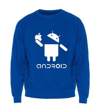 Android-Sweatshirt Mænd Kreative Fiks Cool Hættetrøje, Sort Grå Sweatshirts 2020 Vinter Efterår Fleece Varm Sjove Robot Streetwear