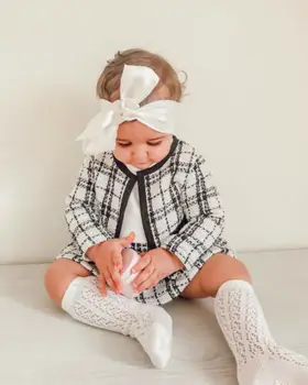 Toddler Baby Piger Vinter Tøj Plaid Pels Toppe+Tutu Kjole Formelle Outfits