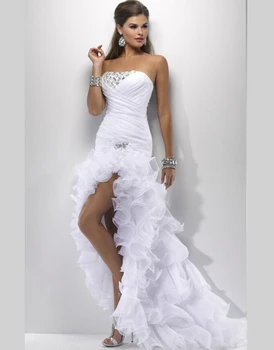 2018 Sexet Brudekjole Elegant Kort Foran Lang Tilbage Vestido De Novia robe de mariage prom kjoler, mor til bruden kjoler