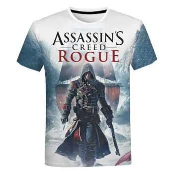 Assassins Creed Valhalla 3D-Print T-Shirt til Sommeren Mænd, Kvinder Mode Afslappet T-shirt Assassins Creed Print Streetwear korte ærmer