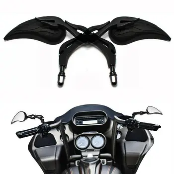 1Pair Motorcykel Dråbeformet Rearview side Spejle Til Harley Davidson Dyna Glide Fat Bob Street Bob Cruiser Chopper Custom FLHX