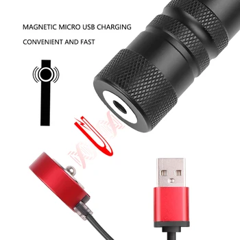 Multi-funktions EDC arbejdslampe Magnet, USB-Lommelygte Bærbare XHP50 LED forlygte 3 modes pen indehaveren brænder Indbygget 1800mAH batteri