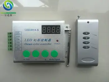 LED--X,LED drøm farve controller,støtte W2811/WS2812B/TM1804/INK1003/UCS1903 osv,2048pixels kontrolleret;DM5-24V input