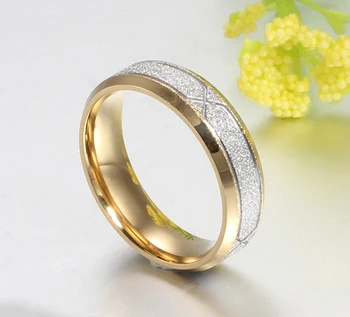 Fashion par ring til kvinder, mænd matteret mat rustfrit stål med CZ elsker bryllup forlovelsesringe