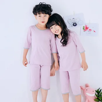 Sommer Børn Pyjamas Børn Kort SleeveT-shirt+Bukser, Nattøj Baby Drenge Tøj Sæt Tegnefilm Pyjamas Børn Pyjamas Til Piger