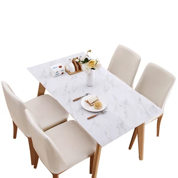 Europæiske high-end lugtfri vandtæt PVC dug Imiteret marmor og tabel mat part dinning tabel dække dekoration