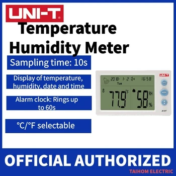 ENHED Temperatur Luftfugtighed Meter, Indendørs temperatur og luftfugtighed bordet, tid/dato/uge/temperatur luftfugtighed display A13T
