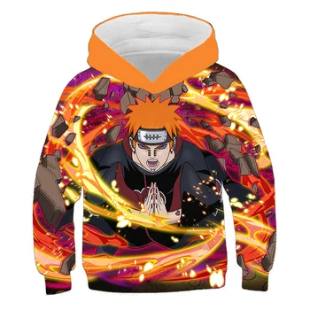 2020 Naruto Streetwear Hættetrøjer Sasuke og Itachi Pullover Sweatshirt Til Drenge Mode Efterår og Vinter Hip Hop Pullover Hoodie 4-14Yrs