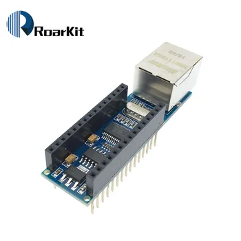 1stk ENC28J60 Ethernet Shield V1.0 Til Arduino Kit + 1stk kompatibel CH340G Nano 3.0 RJ45 Webserver Modul