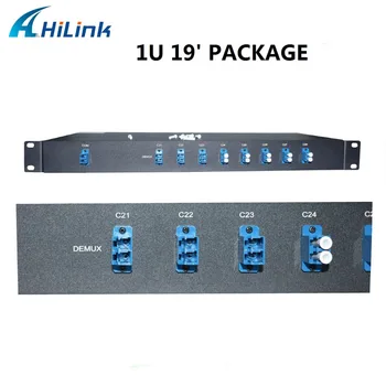 (1-2sets)19' 1U/LGX max 8 Kanaler DWDM Mux+Demux par Modul , Enkelt Fiber C21-C28 LC/UPC 0.8 nm Multiplexer