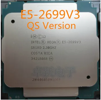 Original Intel Xeon-Processor QS Version E5 2699V3 CPU 2.30 GHz 45MB 18CORES 22NM E5-2699V3 LGA2011-3 145W gratis fragt