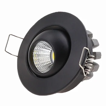 2STK Nye Design Justerbar Runde plads Forsænket COB LED Downlight 3W AC90-260V DC12V LED Loft Spot Light LED Loft Lampe