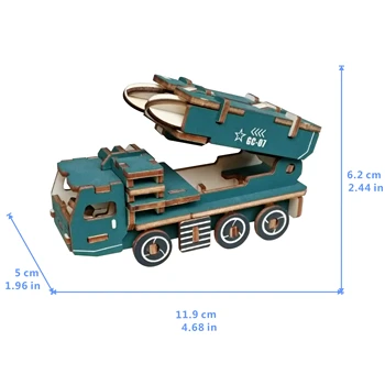 Laserskæring 3D Træ-Puslespil Militære Missil Iaunch Køretøj DIY-Manual Montage Børn Pædagogiske Træ-Legetøj, som Børn Drenge