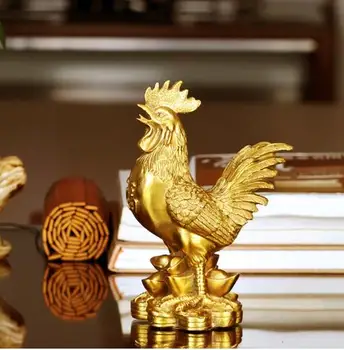 Smuk gylden kylling håndværk, hjem desktop dekorationer, kontor møbler, zodiac kylling, kommercielle gaver