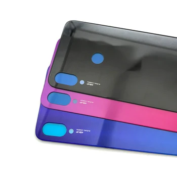 10stk/masse , Tilbage Batteriet Glas Cover Til Xiaomi Redmi Note 7 Pro Bag Batteriet Dør Bolig + Adheisve
