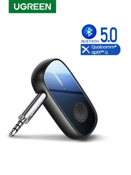 Ugreen Bluetooth-Modtager 5.0 aptX LL 3,5 mm AUX-Stik Audio-Wireless Adapter til Bil PC Hovedtelefoner Mic 3.5 Bluetooth-5.0-Receptor
