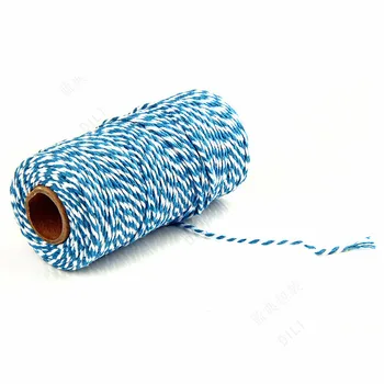 100M Cotton Bakers Twine String Cord Rope Rustic Craft 14 Colors for DIY Sew On Garment Gift Wrapping