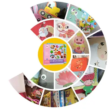 100pcs Børn tegnefilm farve papir folde og skære legetøj/børn kingergarden kunst håndværk DIY pædagogisk legetøj For Børn