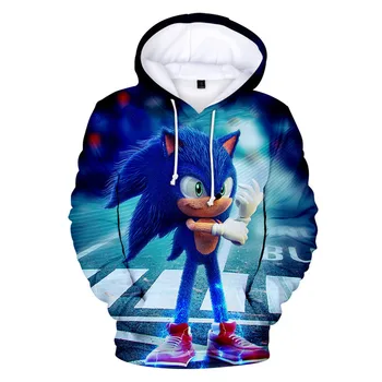 2020 Anime-Sonic the Hedgehog cosplay Sonic the Hedgehog 3D-print voksen barn Hoodie trøje Sweatshirt dyr billede pels