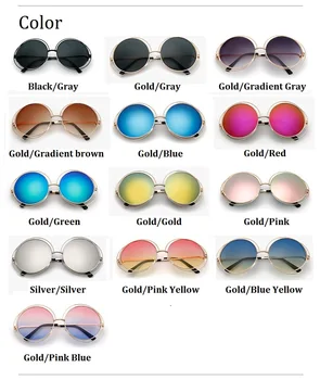 Nyeste Runde Overdimensionerede Solbriller Til Kvinder Kørsel Spejl Solbriller Kvindelige Stor Ramme Gradient Linse Brillerne, Oculos De Sol
